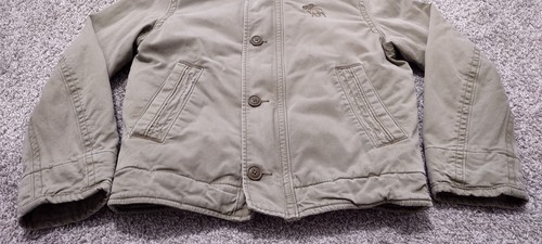 Abercrombie Fitch Adirondack Jacket Mens Medium (M) Beige Faux Fur (FITS SMALL) - Picture 8 of 24