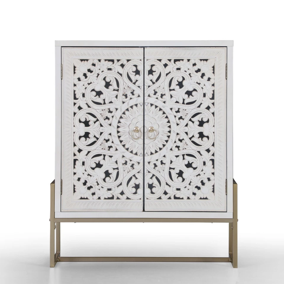 Armario de almacenamiento Accent con 2 puertas aparador buffet armario de entrada Foto 2 de 4