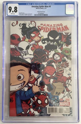 Amazing Spider-Man #9 Skottie Young Variant CGC 9.8 White Pages Marvel Comics