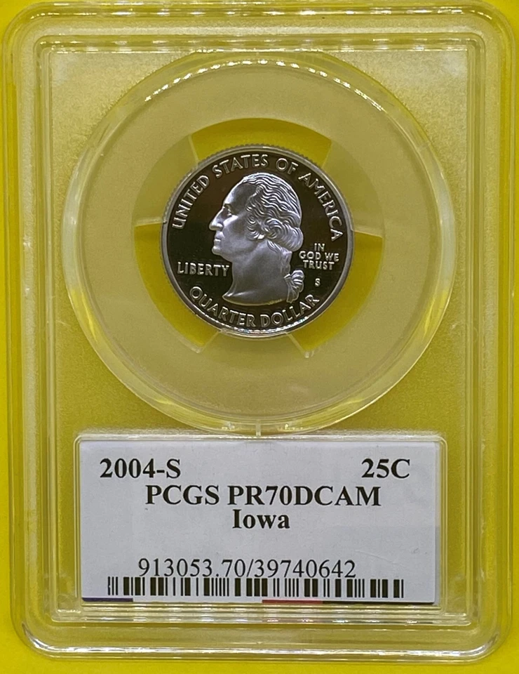 2004 S 25C Iowa Quarter PCGS PR70 DCAM - Image 3 of 4