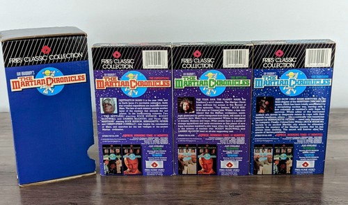 The Martian Chronicles 1989 3 Tape SciFi Aliens VHS Set Ray Bradburys Vintage - Picture 6 of 6