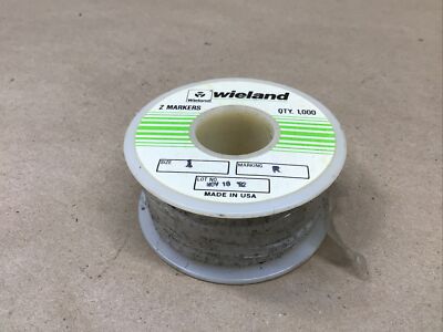 Wieland marking R On Wire Marker 1000 NOS size 1 #69G23