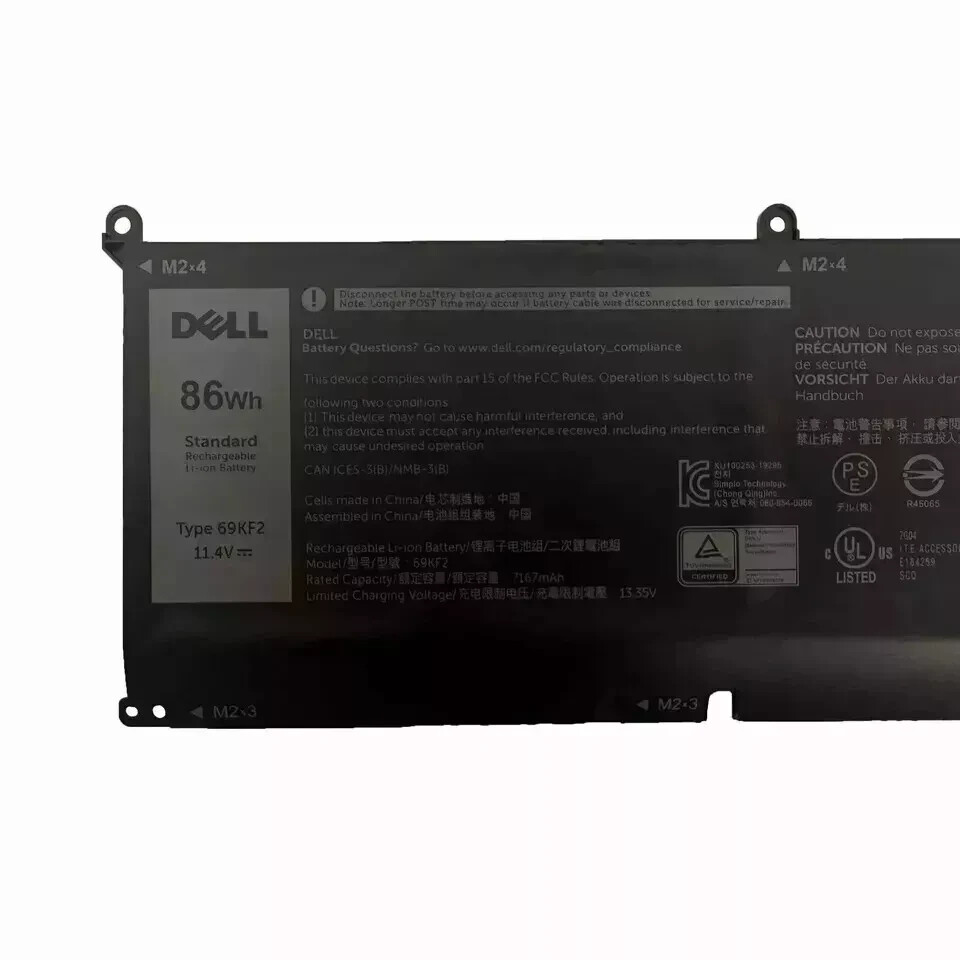 OEM 86Wh 69KF2 Battery for Dell Inspiron 7510 16 Plus 7610 7620 XPS 15 ...