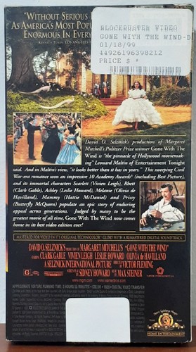 Gone With The Wind VHS VCR Video Tape Clark Gable  - Picture 4 of 6
