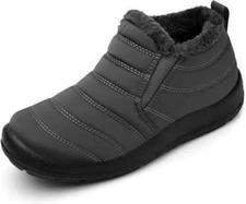 FUDYNMALC WINTER SNOW IPN ON SHORT BOOT SHOES SIZE  10  GRAY