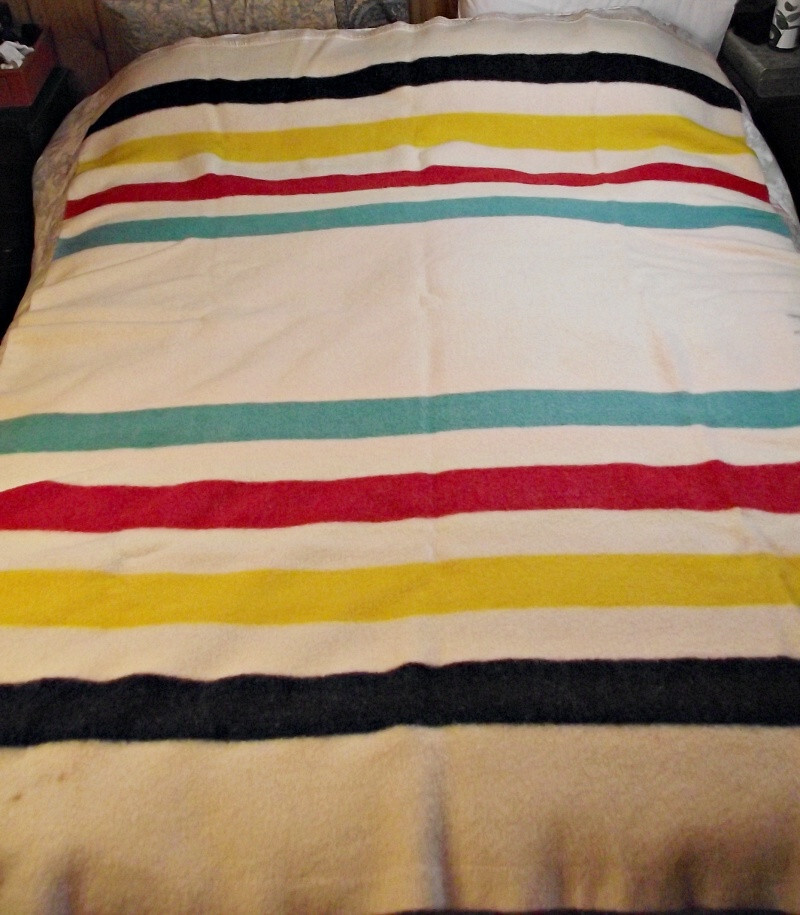 Wonderful Vtg Hudson Bay Four Point Wool Blanket England Stipes 61 X 78 Full Siz eBay