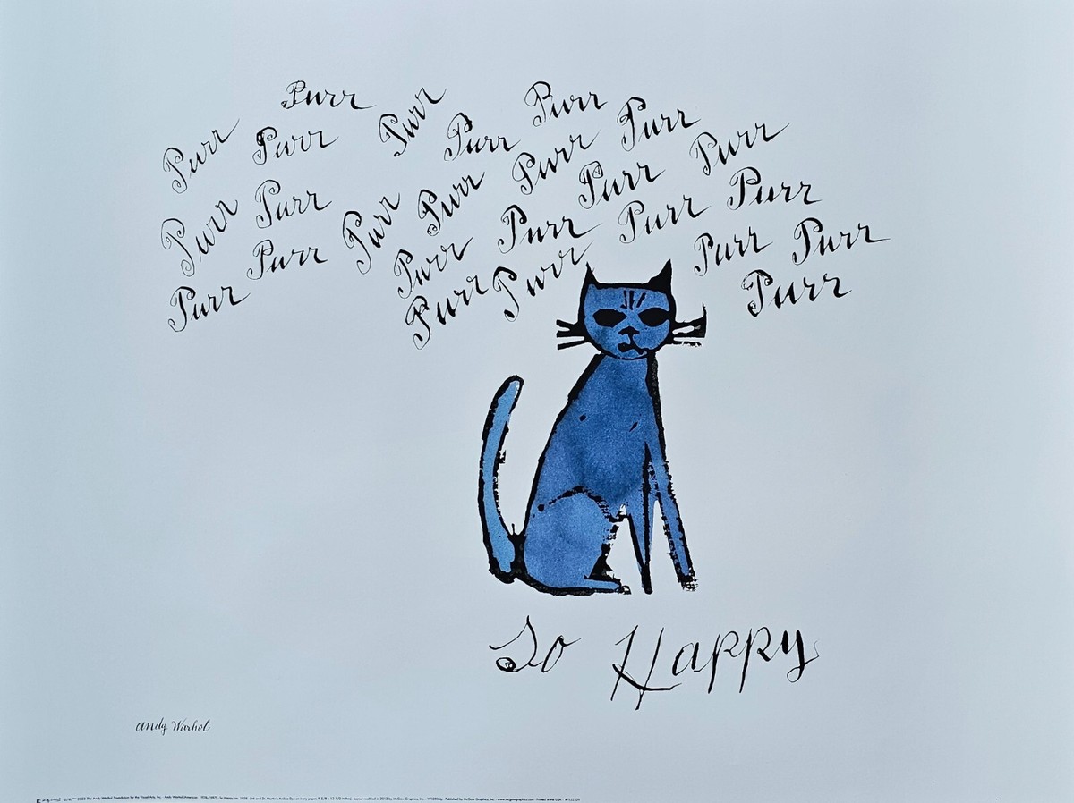 ANDY WARHOL So Happy Purr Cat Art Warhol foundation pop art 26