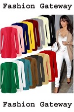 WOMENS LADIES LONG SLEEVE BOYFRIEND CARDIGAN WITH POCKETS PLUS SIZES