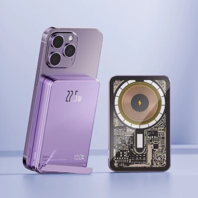 5000/10000/20000mAh Mini Magnetic Wireless Power Bank PD20W Fast Charger Battery