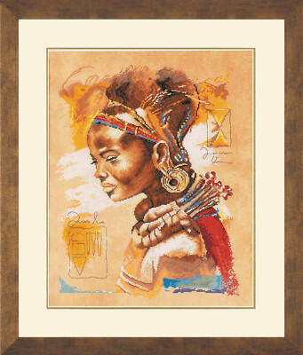 Lanarte Z�hlte Kreuzstich-Kit: Afrikanische Frau