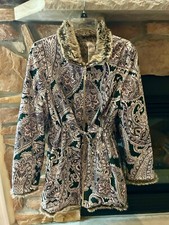 Chico's Reversible Paisley Faux-Fur Jacket