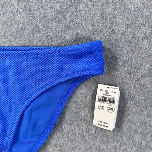 Aerie Blue Textured Bikini Swim Bottom Size XS New - Picture 4 of 7