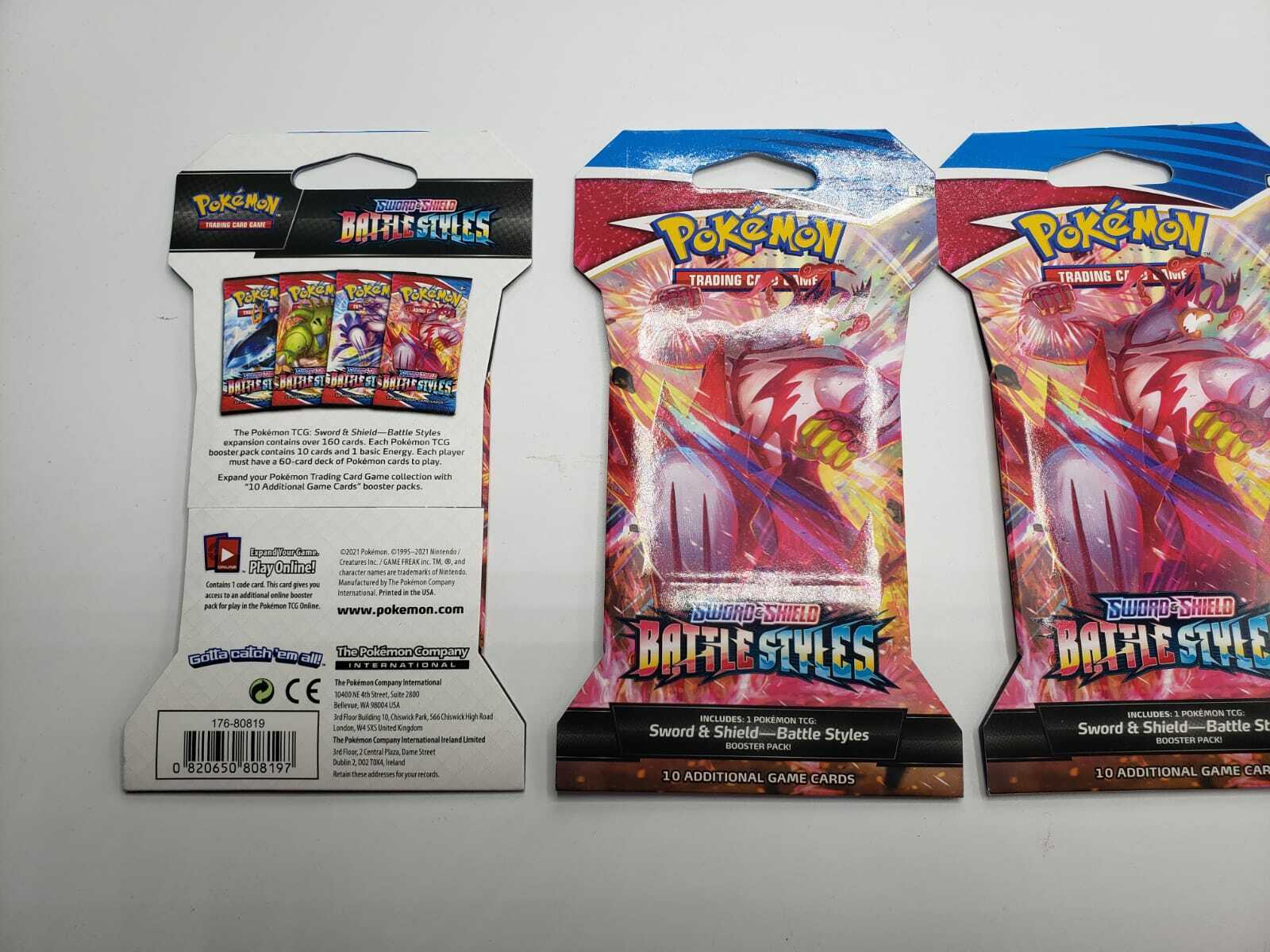 LOT OF 5 Pokemon Sword And Shield Battle Styles Booster Packs x5 Brand New 