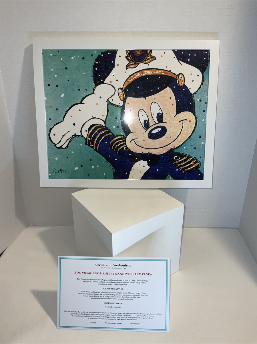 Captain Mickey lithograph framed by Kaminski artist 25th