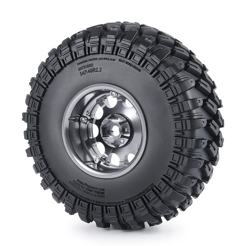 FLYXM 2.2'' Beadlock Wheel Rim Rubber Tire for 1/10 RCCrawler Axial SCX10 Wraith - Picture 26 of 94