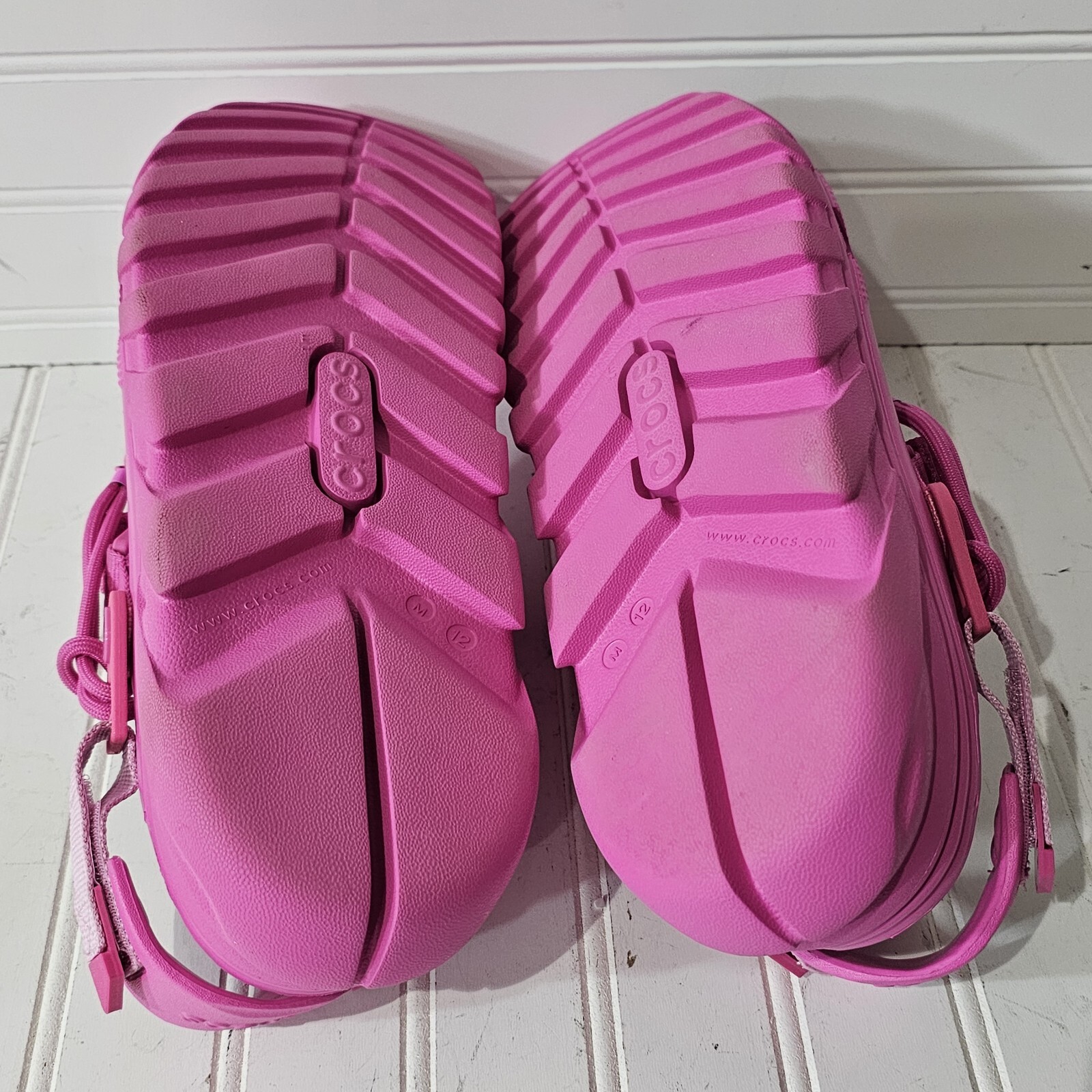 RARE Mens Size 12 Crocs x Post Malone Duet Max 2 Electric Pink Posty Co COOL image 9