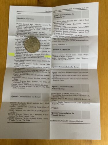 Copy QE2 Iraq Op Telic Medal Disc Only Mcleod 3 Scots Regiment Black Watch MID - Picture 12 of 15