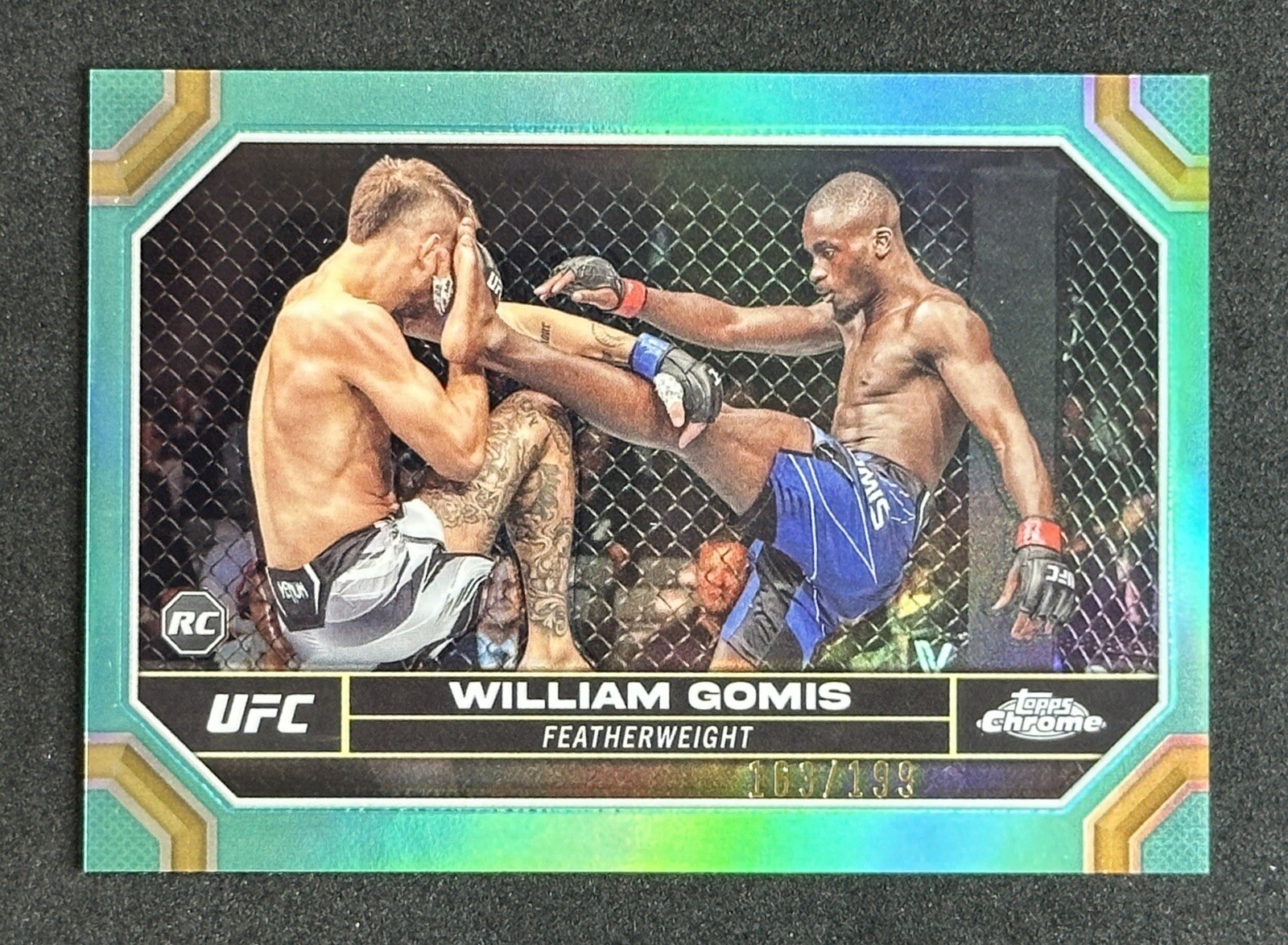 2024 Topps Chrome UFC WILLIAM GOMIS ROOKIE AQUA REFRACTOR /199