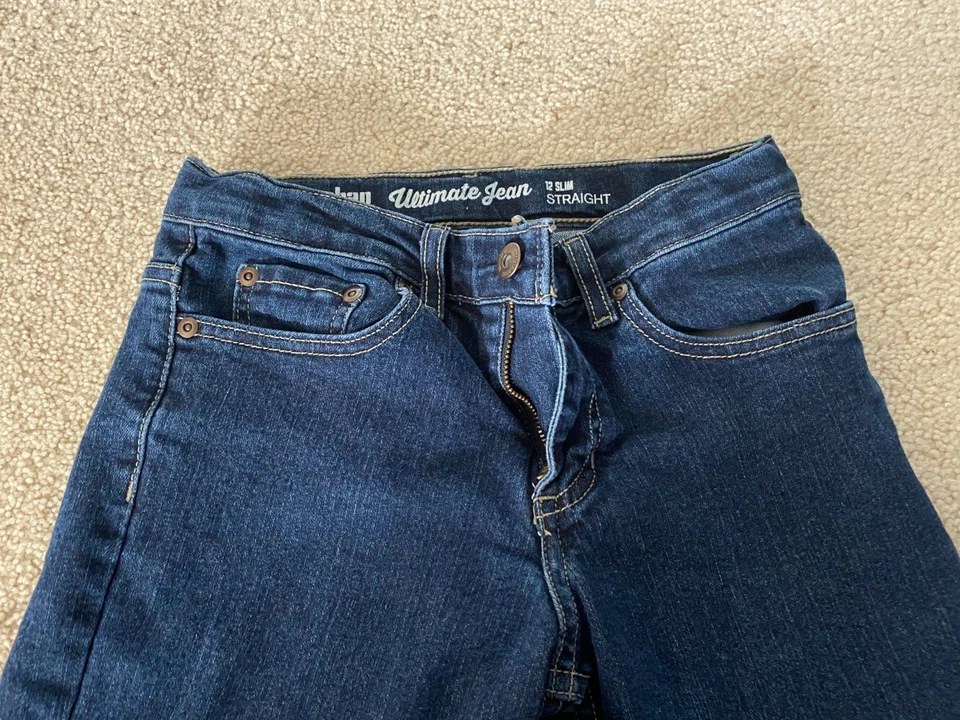 Pantalones de mezclilla Urban Pipeline Ultimate calce recto tiro medio niñas talla 12 ajustados Foto 3 de 4