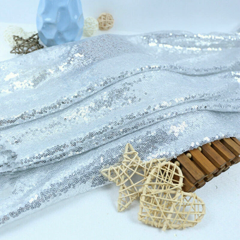 Glitz Sequin Fabric Laser Material Wedding Party Events Glitters Decoration - Image 3 of 4