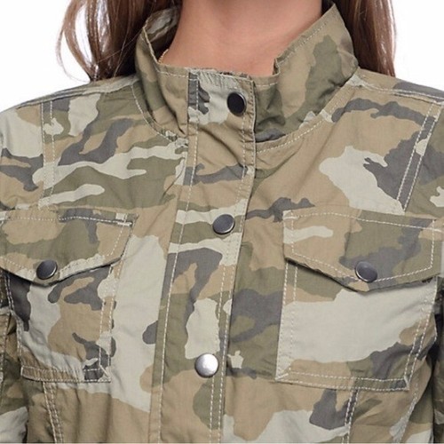 Jac Vanek JV Women’s Forever Hungry Green Camoflauge Graphic Jacket Size Medium - Picture 7 of 9