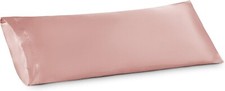 Body Pillow Cover Coral 20x54 Inches - Super Soft Silky Satin Long Pillow