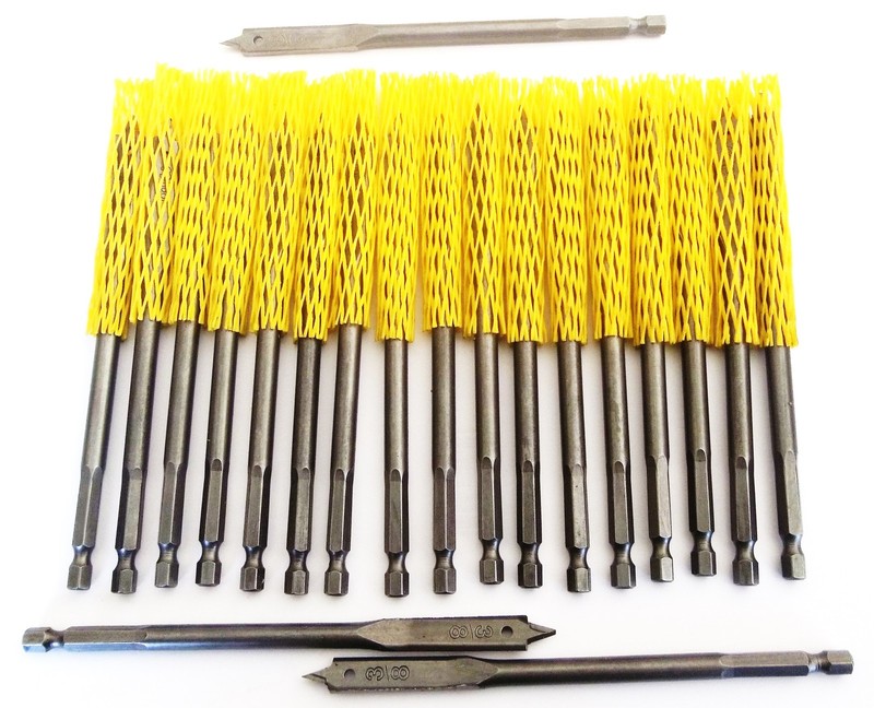 20 DEWALT RAPID LOAD 3/8" SPADE PADDLE FLAT WOOD BORING DRILL BITS USA HEX SHANK