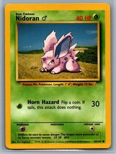 Nidoran M #55/102 Base Set Unlimited (Ken Sugimori) Pokemon Card - NM-/LP+
