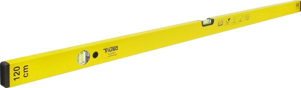 Triuso Alu - Wasserwaage 120Cm Messwerkzeug Schlagfest Winkelmesser 2 Libellen-image