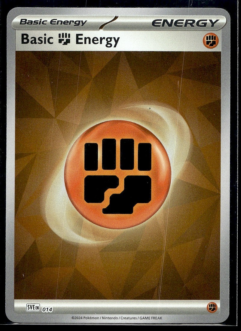 Basic Fighting Energy 014 Scarlet & Violet Energies Pokemon Holo Lightly Played