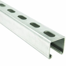 1-5/8 In. 4 Ft. 12 Gauge Steel Half-Slot a Strut Channel, Slotted Back, Electro-