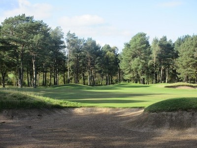 Foto A3 Newmachar Golfschläger (Hawkshill), 2. Loch, Roon the Bend Overto c2020