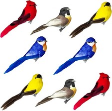 Clip on Artificial Birds Decor Foam Feather Birds Handmade Ornaments for