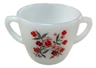 Vintage Fire King Primrose Sugar Bowl Anchor Hocking Ovenware Milk Glass No Lid