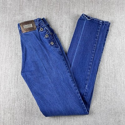 Vintage 90s Lawman Bareback Western Blue Jeans Womens Sz 3 24x36 Cowgirl Ranch