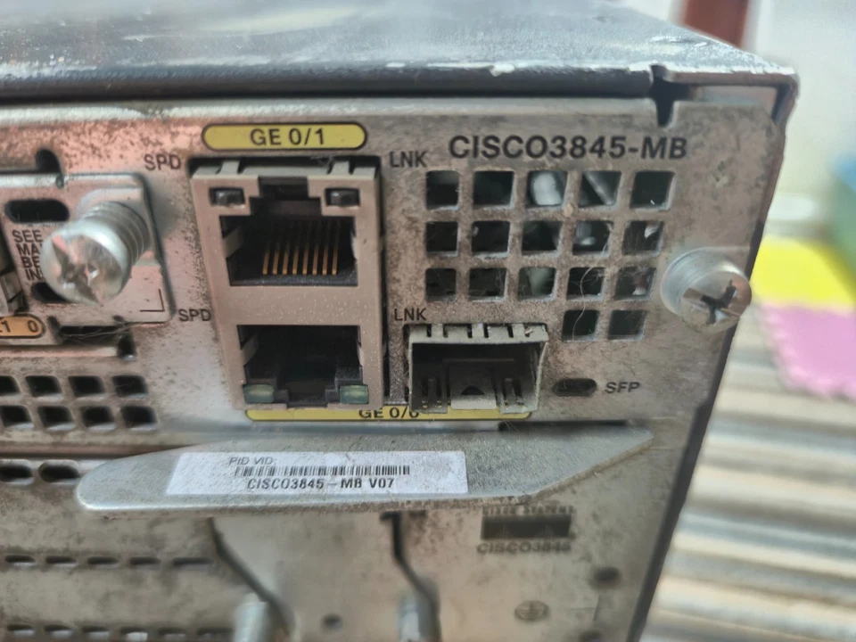 Cisco 3845 ISR Router Dual PSU VWIC2 PVDM2 Tested CCNP CCIE Lab Gear - Image 2 of 4