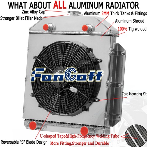 3Row Radiator Shroud Fan For 49-53 Ford Country Sedan Squire FlatHead V8 Engine - Picture 1 of 13