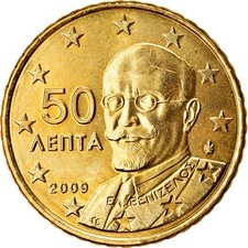 [#766323] Griechenland, 50 Euro Cent, 2009, UNZ, Messing, KM:213