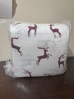 Flannel From Portugal Red Reindeer Flannel Sheet Set 4 Piece Full 100% Cotton