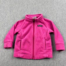 Columbia Jacket Baby Girl 6-12 Months Pink Benton Spring Fleece Full Zip Outdoor