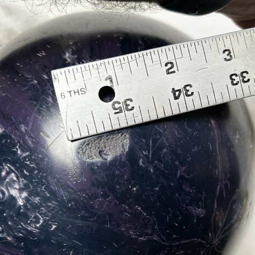 Vintage Columbia 300 Golden Purple Bronze Marble Bowling Ball 10lb Ship - Afbeelding 13 van 13