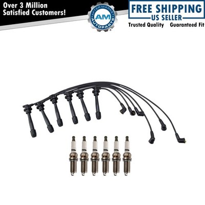 TRQ Ignition Kit Spark Plug & Wire Set For Kia Optima V6 2.7L