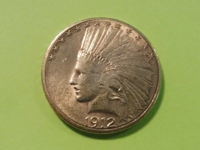 SUPERBE 10 DOLLARS TETE INDIEN 1912 SUP+ / 16.70 GR. A COLLECTIONNER !! - Photo 1/4
