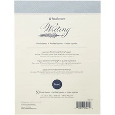 Strathmore Writing Pad Lined 6"X8"-50 Sheets 24lb Natural White