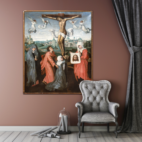 Grande Crocifissione XVI secolo olandese - ROGIER VAN DER WEYDEN (1399-1464) - Foto 17 di 18