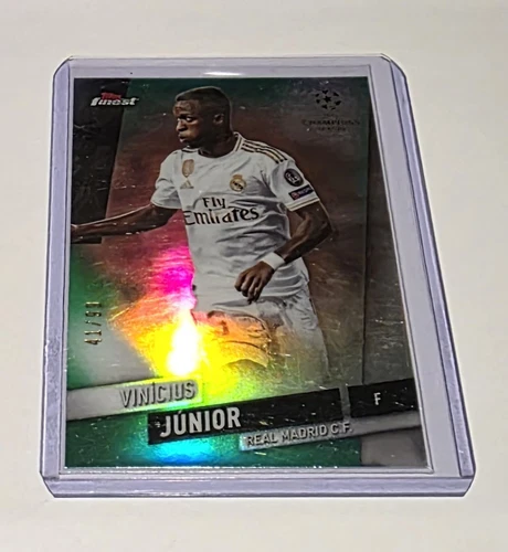 2019/20 Topps Finest UEFA Champions Lge Soccer Green Vinicius Junior 47/99