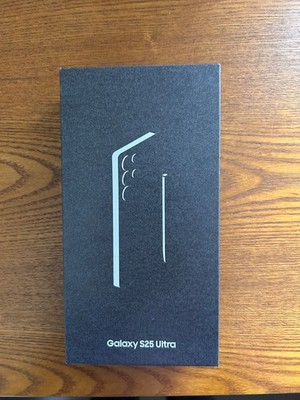 Samsung Galaxy S25 Ultra with Otterbox and screen shield.