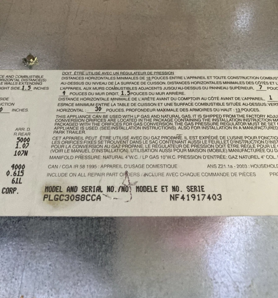 "Estufa de gas Frigidaire PLGC30S8CCA 30"" - acero inoxidable, 4 quemadores" Foto 4 de 4