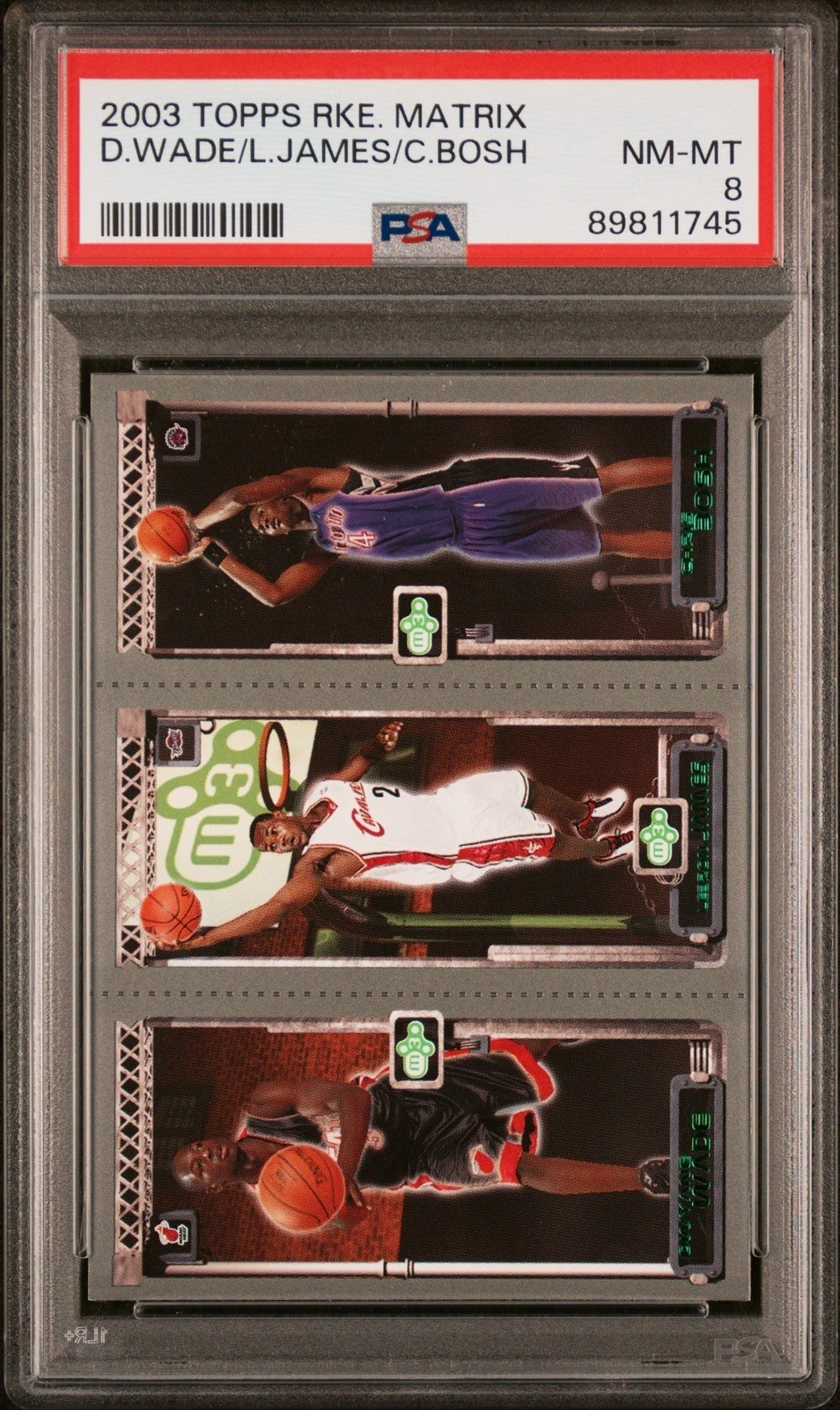 Deal for 2003 Topps Rookie Matrix DWYANE WADE Chris Bosh LEBRON JAMES RC PSA 8 Fresh PSA