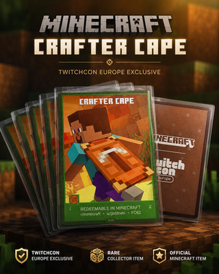 Minecraft Crafter Cape | Code Card |TwitchCon Europe 2026 | Java & Bedrock